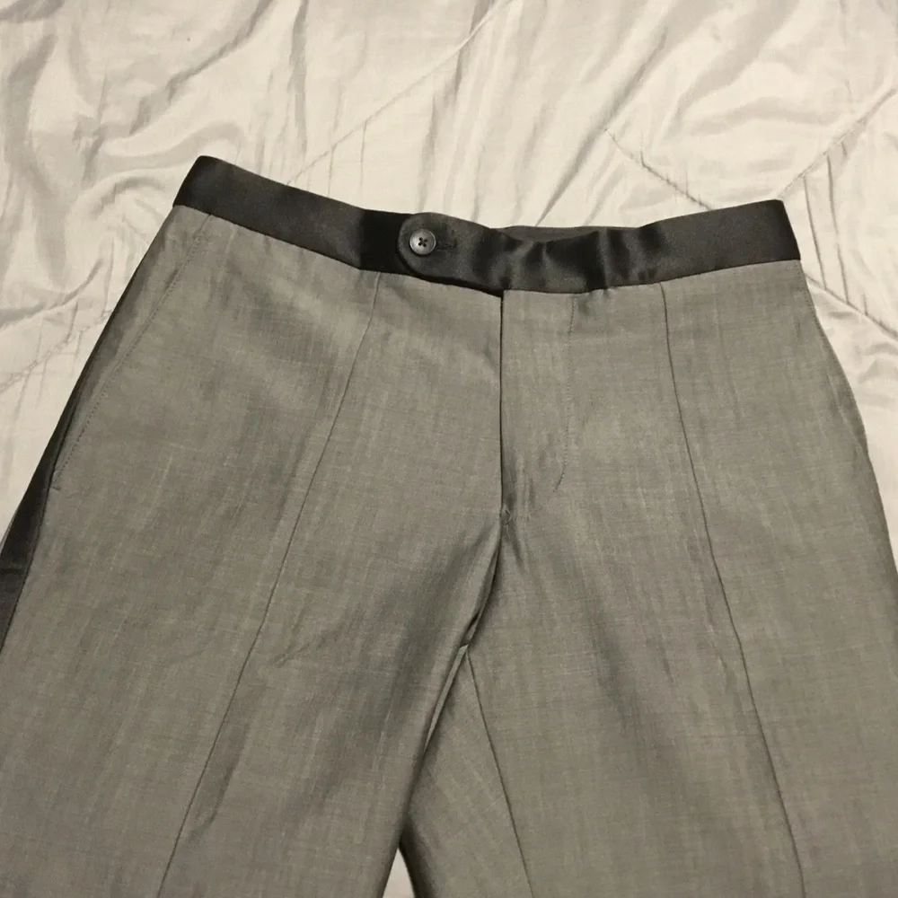 Ben Sherman Light Gray Dress Pants with Black Side Stripe